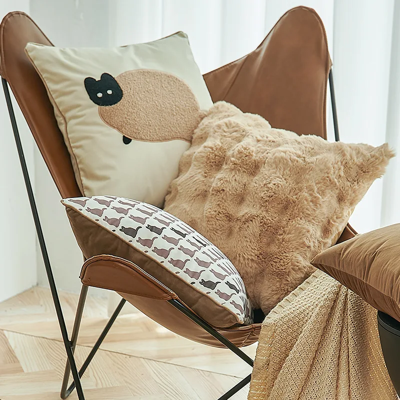 Brown Cat Embroidered Print Throw Pillow Cover Cute Cartoon Animals Pillow Case Ins Living Room Sofa Bedroom Cushion Covers
Brown Cat Embroidered Print Throw Pillow Cover Cute Cartoon Animals Pillow Case Ins Living Room Sofa Bedroom Cushion Covers