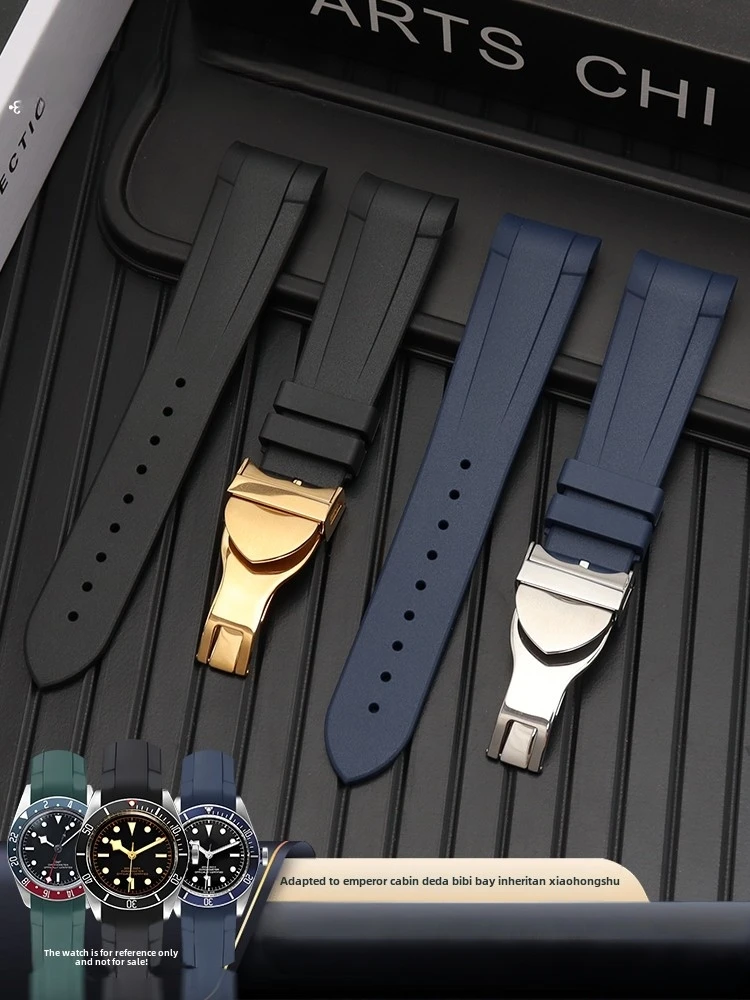 22mm Curved End Rubber men Watch chain for Tudor Rudder Biwan Bronze Small Copper Flower Red Flower Watchband Metal buckle Strap
22mm Curved End Rubber men Watch chain for Tudor Rudder Biwan Bronze Small Copper Flower Red Flower Watchband Metal buckle Strap