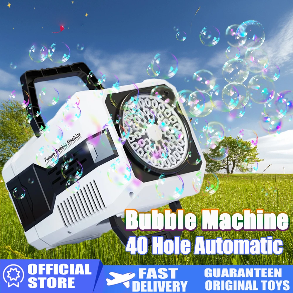 40 Holes Bubble Machine Automatic Portable Kids Electric Bubble Blower Gun Party Favors Toys Gifts for Birthday Outdoor Play
40 Holes Bubble Machine Automatic Portable Kids Electric Bubble Blower Gun Party Favors Toys Gifts for Birthday Outdoor Play