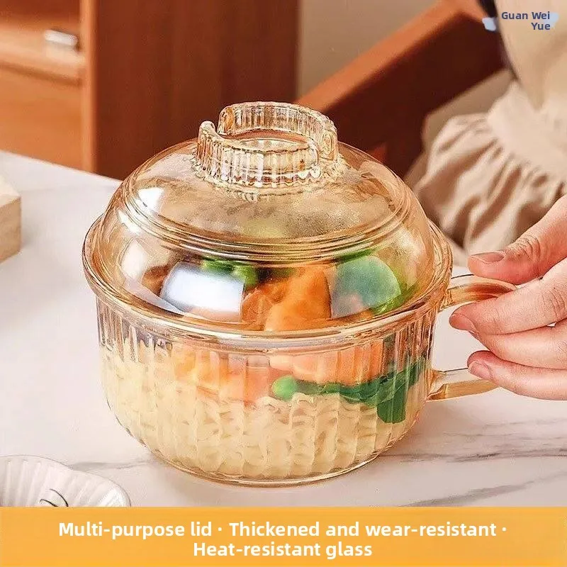 Personal Large Size Glass Noodle Soup Bowl with Handle And Lid for Dormitory Students Home Use New 2026 Induction Cookware
Personal Large Size Glass Noodle Soup Bowl with Handle And Lid for Dormitory Students Home Use New 2026 Induction Cookware