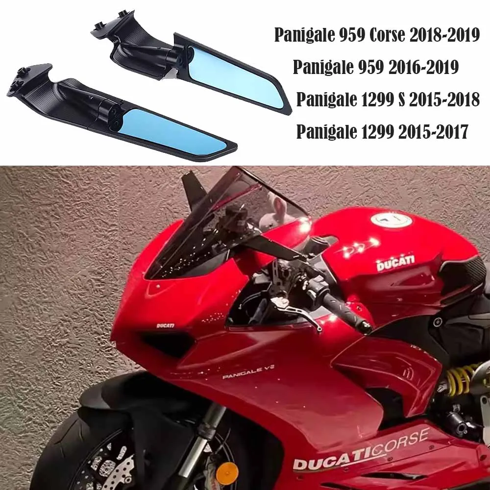 For DUCATI PANIGALE 959 Corse Panigale 1299 S New Rearview Mirrors Wind Wing Adjustable Rotating Side Mirror Winglet
For DUCATI PANIGALE 959 Corse Panigale 1299 S New Rearview Mirrors Wind Wing Adjustable Rotating Side Mirror Winglet