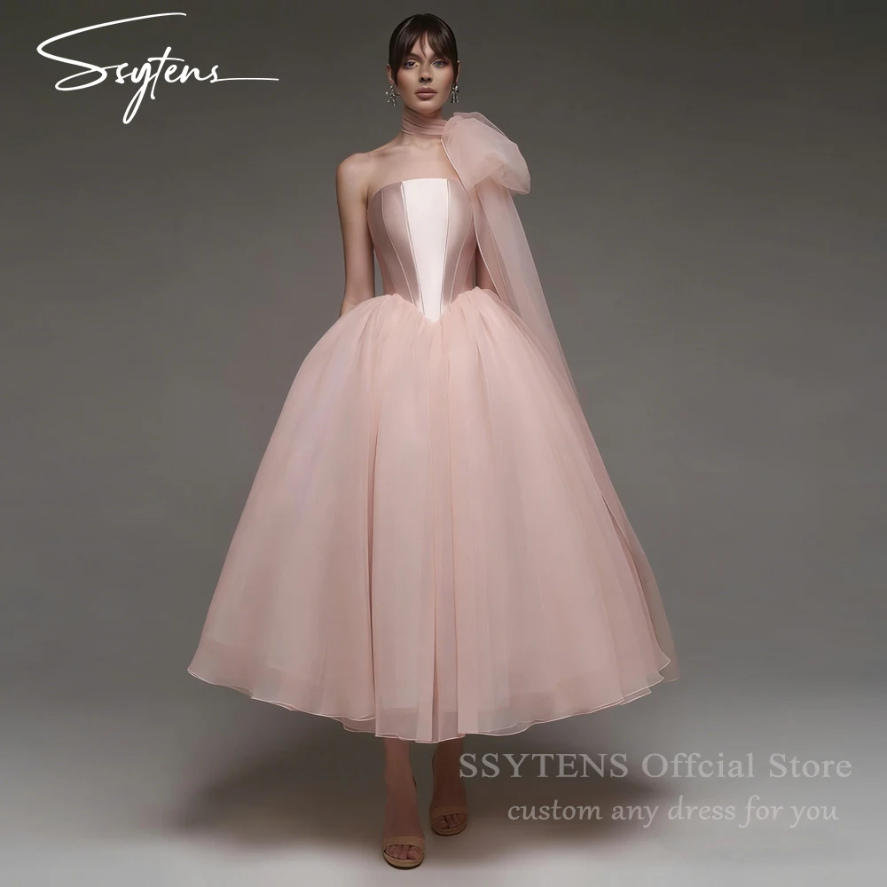 SSYTENS Blush Pink Elegant Prom Dresses Satin Sleeveless Wedding Evening Gowns Bakless Strapless Formal Party Dresses Customized
SSYTENS Blush Pink Elegant Prom Dresses Satin Sleeveless Wedding Evening Gowns Bakless Strapless Formal Party Dresses Customized