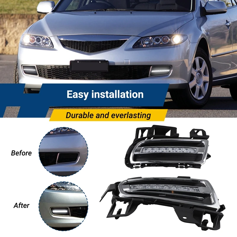 1Pair 12V DRL Daytime Running Lights Fog Lamp Cover Headlight Daylight For Mazda 6 Mazda6 2005-2009
1Pair 12V DRL Daytime Running Lights Fog Lamp Cover Headlight Daylight For Mazda 6 Mazda6 2005-2009