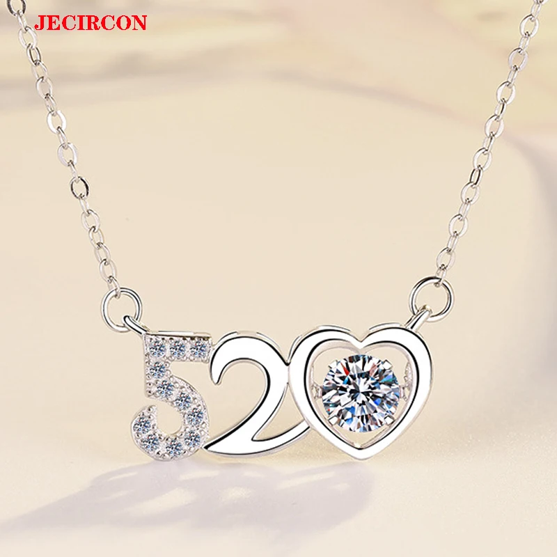 JECIRCON женское ожерелье с подвеской из стерлингового серебра 925 пробы «520» 1 карат с муассанитом, романтическое ювелирное изделие с символом любви, подарок на день Святого Валентина
JECIRCON женское ожерелье с подвеской из стерлингового серебра 925 пробы «520» 1 карат с муассанитом, романтическое ювелирное изделие с символом любви, подарок на день Святого Валентина