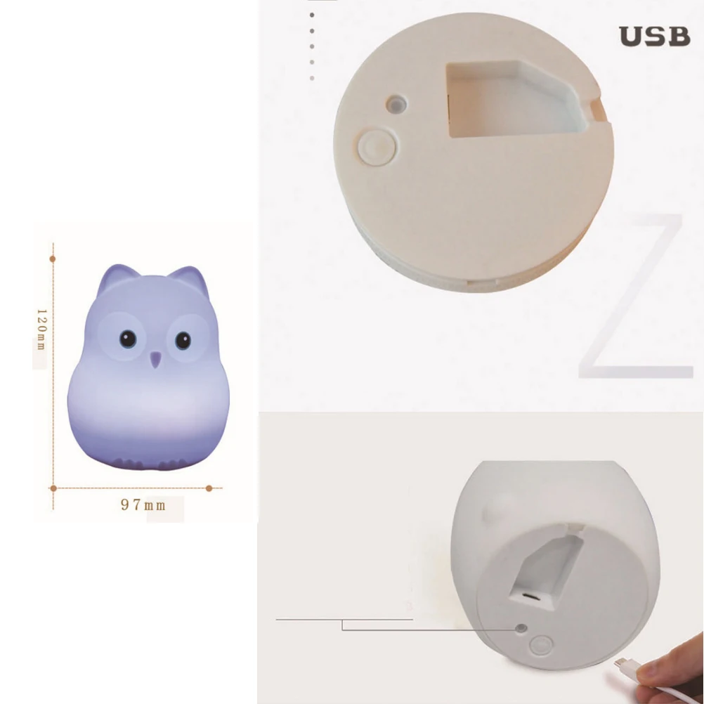 Silicone Owl Led Light Lamp Multicolor LED Pat Control Kids Bedside Gift Bedside Lamp Safe EcoFriendly Portable Camp
Silicone Owl Led Light Lamp Multicolor LED Pat Control Kids Bedside Gift Bedside Lamp Safe EcoFriendly Portable Camp