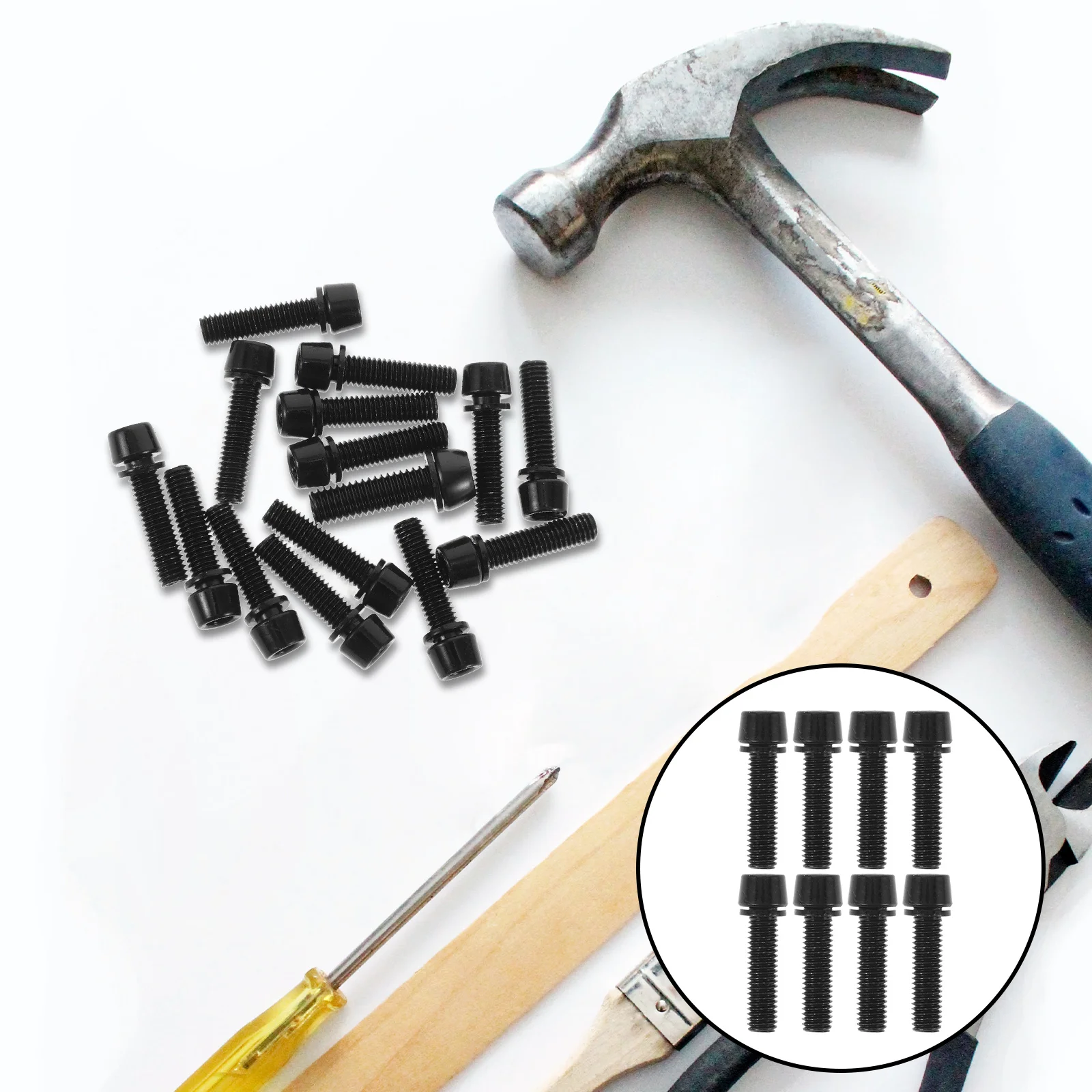 15Pcs Bike Stem Bolts Set High-Strength Steel Tapered Head Bicycle Accessory Stylish Sleek Finish Easy Installation
15Pcs Bike Stem Bolts Set High-Strength Steel Tapered Head Bicycle Accessory Stylish Sleek Finish Easy Installation