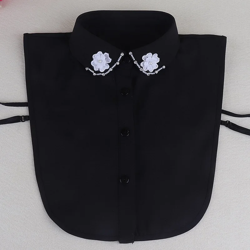 Linbaiway Chiffon Silver Beaded Fake Collars for Women Removalbe False Collars Female Detachable Clothes Decoration
Linbaiway Chiffon Silver Beaded Fake Collars for Women Removalbe False Collars Female Detachable Clothes Decoration