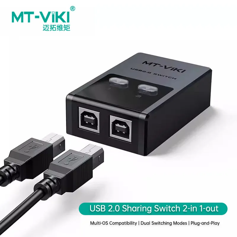MT-VIKI USB2.0 Переключатель принтера с кабелем 2 в 1, выход Два компьютера Поделиться с одним USB-интерфейсом USB-конвертер
MT-VIKI USB2.0 Переключатель принтера с кабелем 2 в 1, выход Два компьютера Поделиться с одним USB-интерфейсом USB-конвертер