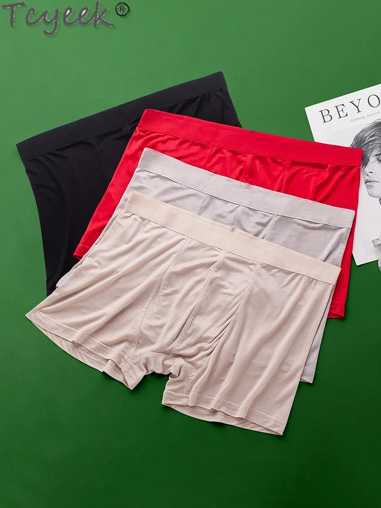 Tcyeek Natural 100% Silk Boxers for Man Underwear Breathable Loose Underpants High Quality Mens Boxer Summer Трусы Мужские
Tcyeek Natural 100% Silk Boxers for Man Underwear Breathable Loose Underpants High Quality Mens Boxer Summer Трусы Мужские