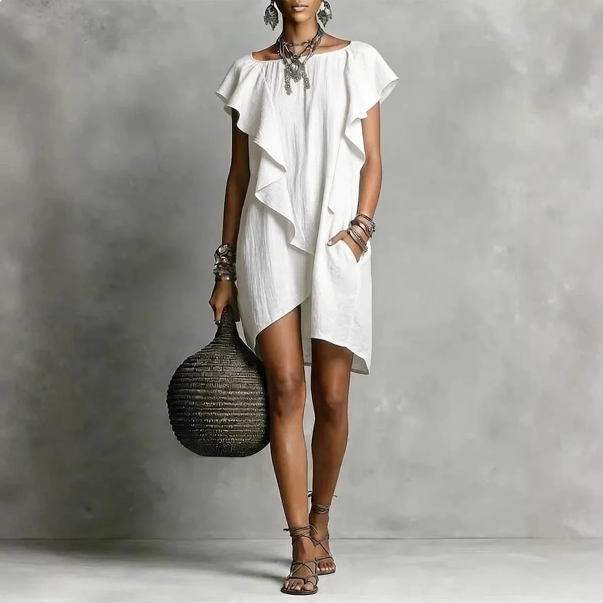 Spring Summer Short Sleeve Solid Color Dress Dresses Casual Women Loungewear Jumpsuit Playsuit Matching Set
Spring Summer Short Sleeve Solid Color Dress Dresses Casual Women Loungewear Jumpsuit Playsuit Matching Set