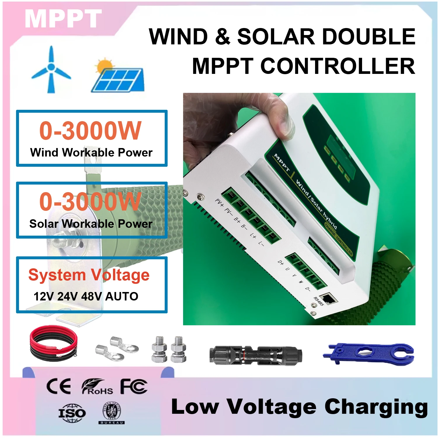 new 5000W 12V 24V 48V MPPT Hybrid Wind Solar Power Charge Controller WIFI mppt Function For 5000W Wind Turbine 4000W Solar Panel
new 5000W 12V 24V 48V MPPT Hybrid Wind Solar Power Charge Controller WIFI mppt Function For 5000W Wind Turbine 4000W Solar Panel