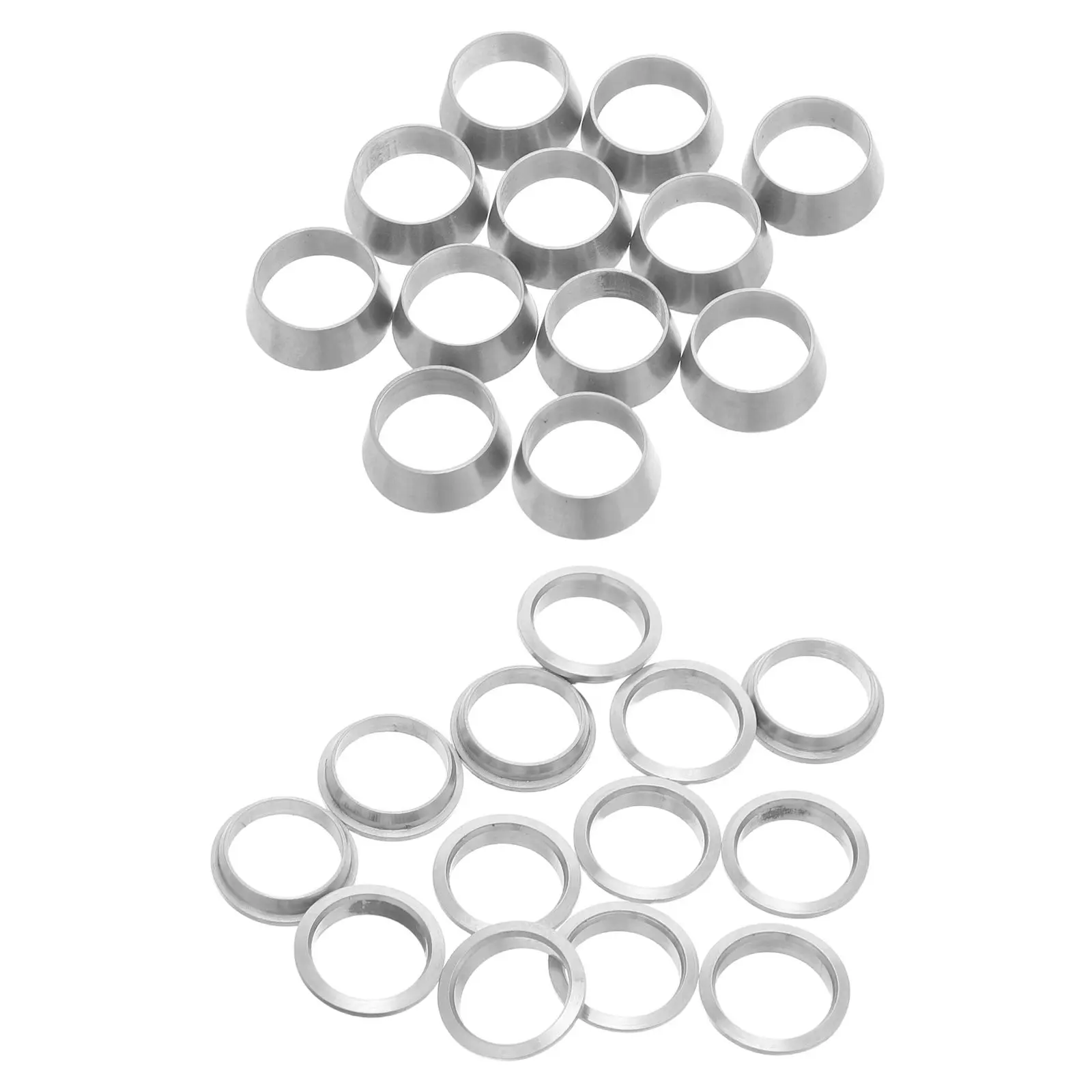 12Pcs Stainless Steel Compression Ferrule Heavy Duty Double Ferrule Leakproof Sleeve Ring Replacement for Hydraulic Pneumatic
12Pcs Stainless Steel Compression Ferrule Heavy Duty Double Ferrule Leakproof Sleeve Ring Replacement for Hydraulic Pneumatic
