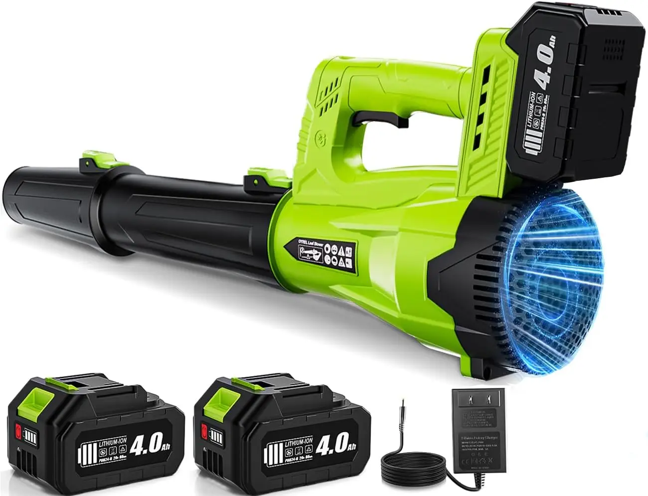 Powerful Cordless Leaf Blower with 2 Batteries & Charger, Lightweight for Lawn Garden Yard Cleaning
Powerful Cordless Leaf Blower with 2 Batteries & Charger, Lightweight for Lawn Garden Yard Cleaning