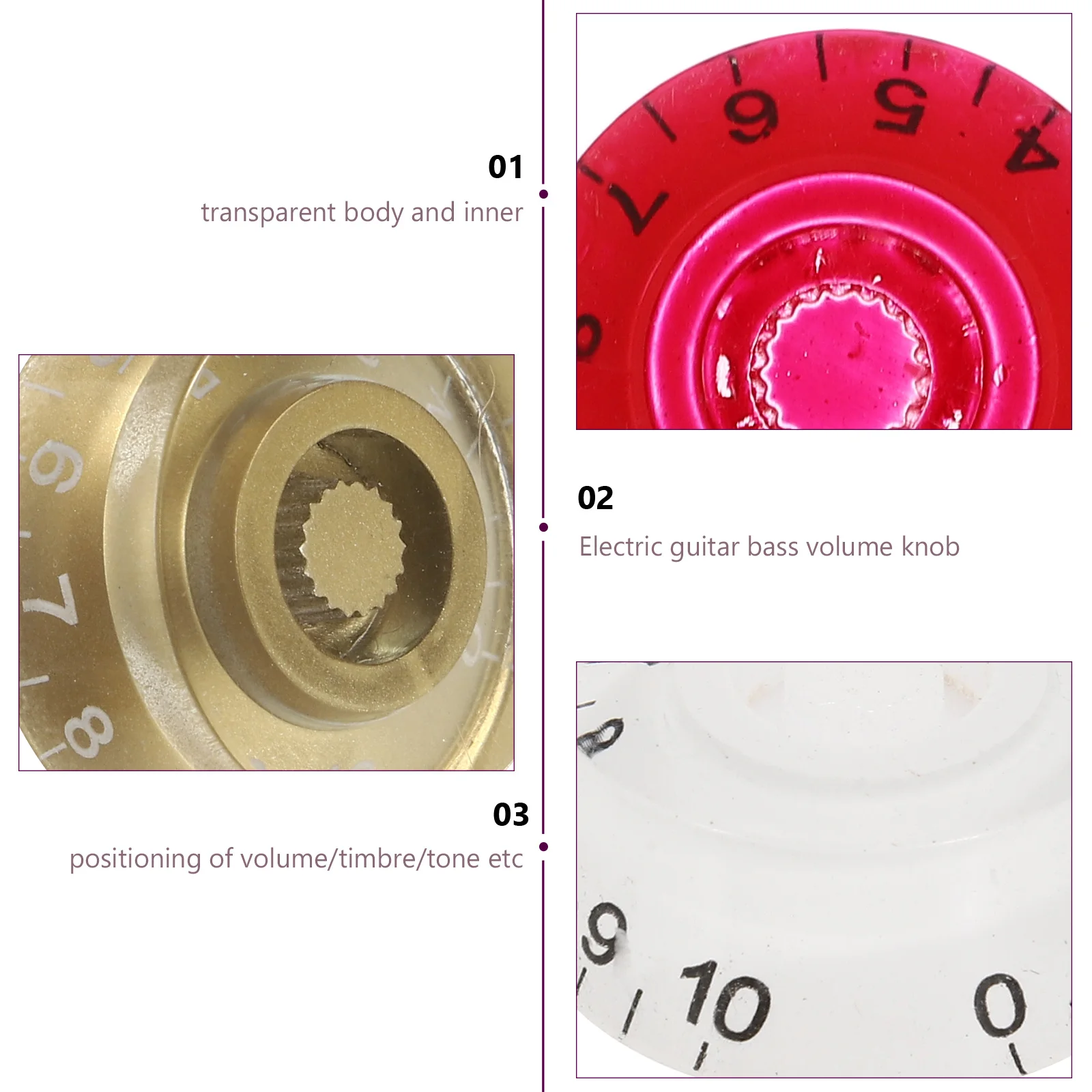 Potentiometer Caps Guitar Knobs Set Easy Installation Electric Guitar Volume Control Parts Accessories
Potentiometer Caps Guitar Knobs Set Easy Installation Electric Guitar Volume Control Parts Accessories