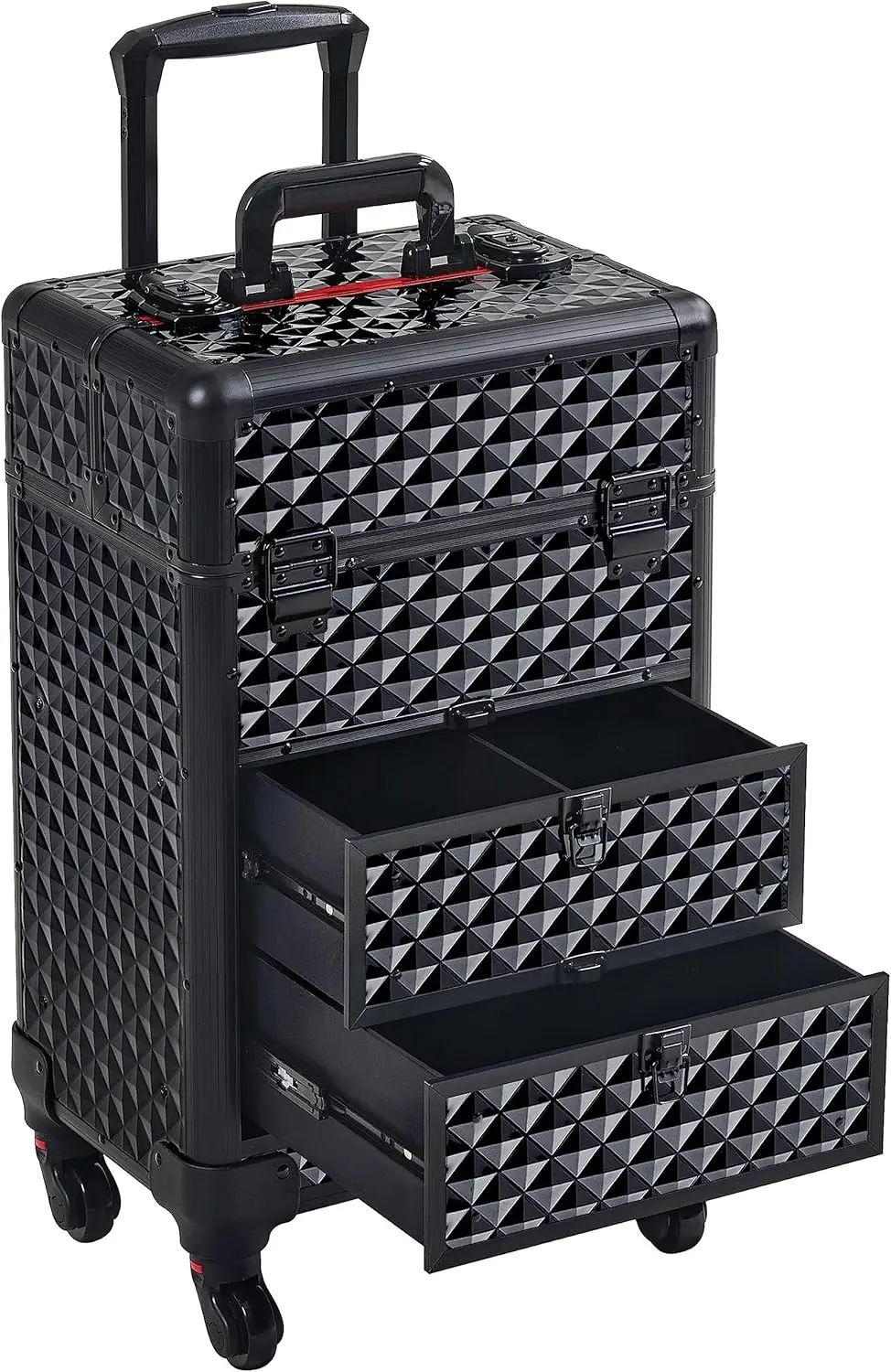 Профессиональный кейс для макияжа на колесиках с выдвижными ящиками для нейл-мастера и косметолога, органайзер для путешествий, черный
Профессиональный кейс для макияжа на колесиках с выдвижными ящиками для нейл-мастера и косметолога, органайзер для путешествий, черный