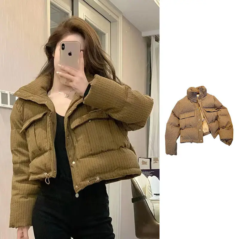 New Winter Woman Short Cotton Jacket Maillard Preppy Style Fleece-Lined Coat Keep Warm Tops Loose Leisure Thicken Puffer Jacket
New Winter Woman Short Cotton Jacket Maillard Preppy Style Fleece-Lined Coat Keep Warm Tops Loose Leisure Thicken Puffer Jacket