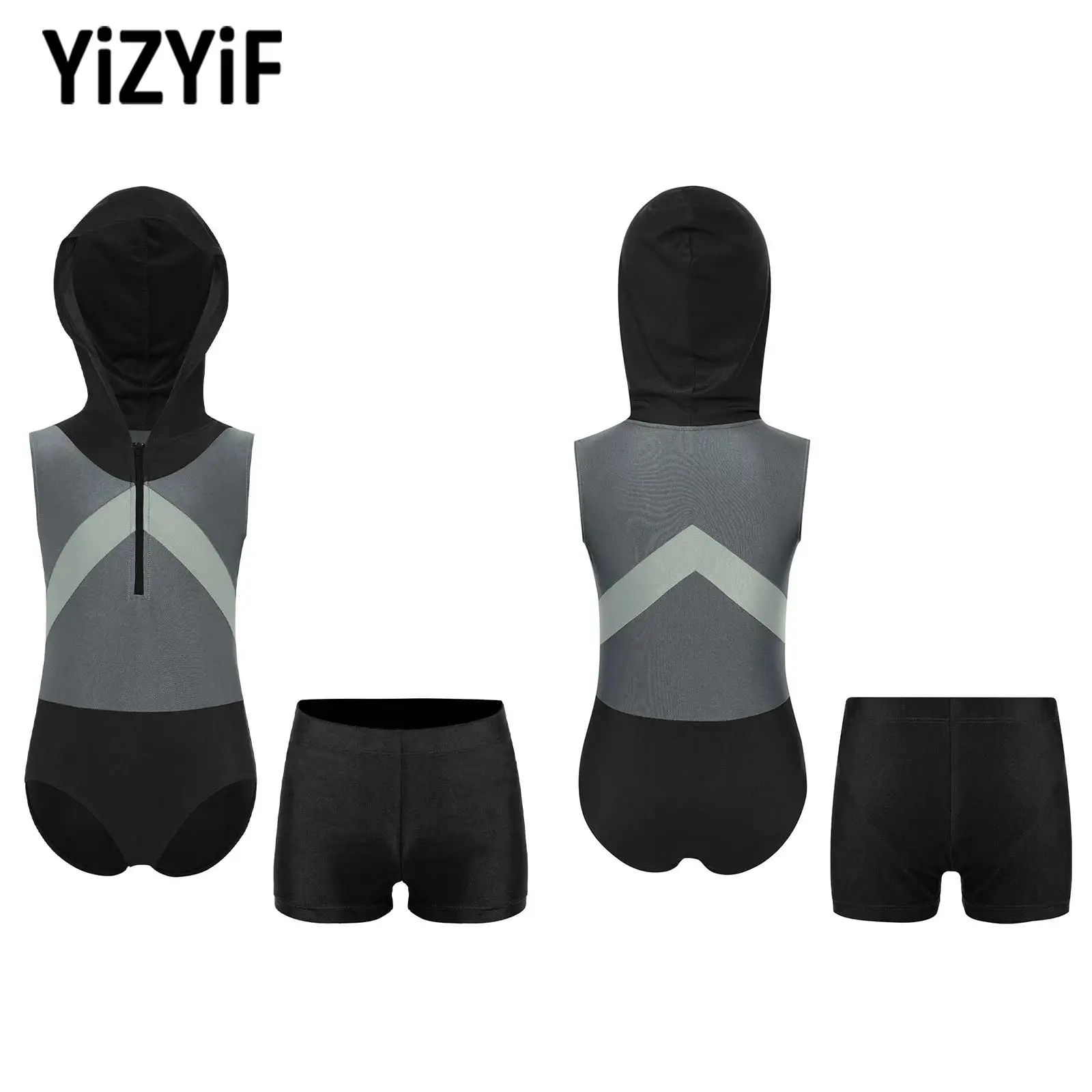 Kids Sports Outfit Boys Gymnastics Training Costume Color Block Hooded Leotard Swimsuit Sleeveless Bodysuit with Shorts Suits 
Kids Sports Outfit Boys Gymnastics Training Costume Color Block Hooded Leotard Swimsuit Sleeveless Bodysuit with Shorts Suits