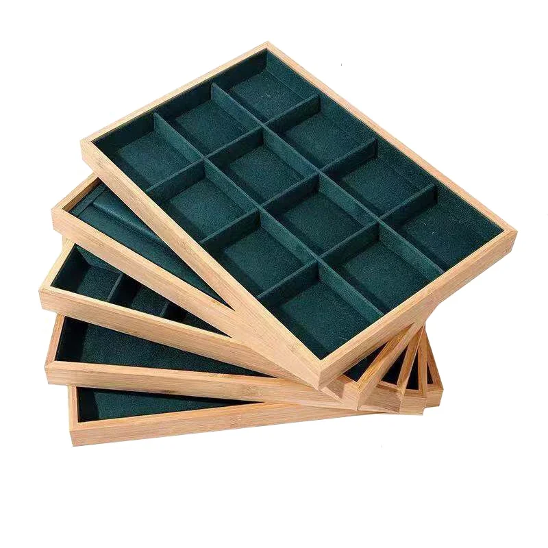 Dark Green Bamboo Jewelry Display Tray Ring Earring Necklace Bracelet Pendant Organizer Storager for Drawer
Dark Green Bamboo Jewelry Display Tray Ring Earring Necklace Bracelet Pendant Organizer Storager for Drawer