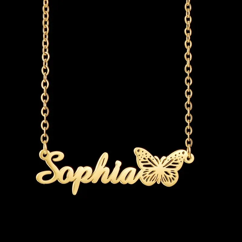 Customized DIY Butterfly Month Name Necklace Personalized Stainless Steel English Letter Pendant Collarbone Chain Female
Customized DIY Butterfly Month Name Necklace Personalized Stainless Steel English Letter Pendant Collarbone Chain Female