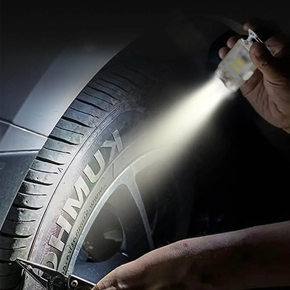 Multi-Function 6 Modes Keychain Light Dual Light Source Ultra-Bright Hat Lamp Waterproof Magnetic Work Light Emergency