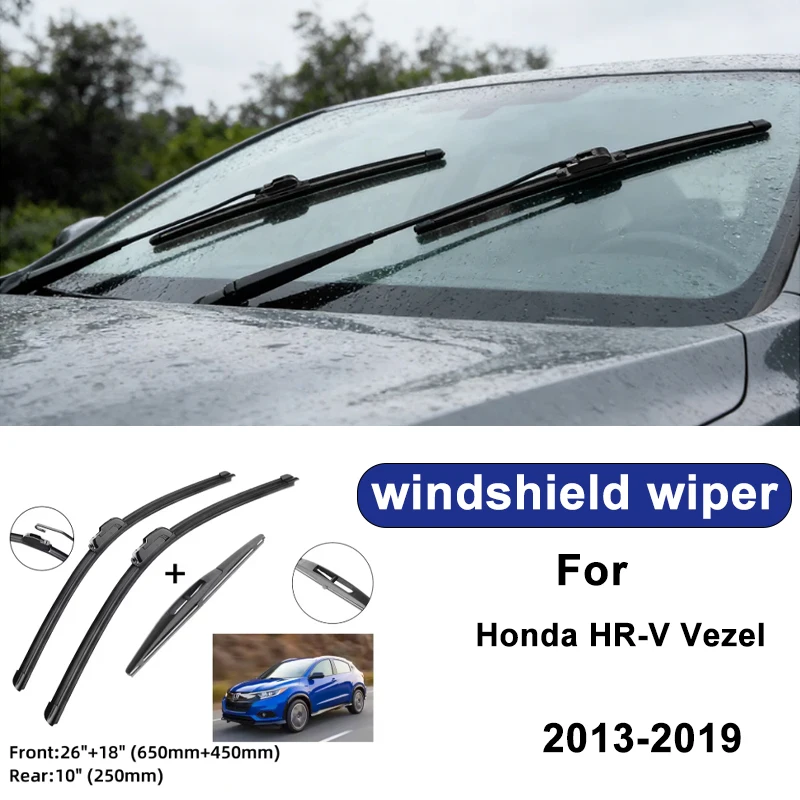 For Honda HR-V Vezel 2013-2019 car windshield front/rear wipers, silent wiper blades, car blade brush accessories
For Honda HR-V Vezel 2013-2019 car windshield front/rear wipers, silent wiper blades, car blade brush accessories
