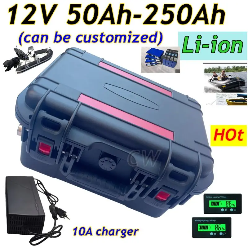 12V Waterproof Lithium Battery for Trolling Motor Fishing Inflatable Boat Camping - 60Ah 80Ah 100Ah 150Ah 200Ah 250Ah
12V Waterproof Lithium Battery for Trolling Motor Fishing Inflatable Boat Camping - 60Ah 80Ah 100Ah 150Ah 200Ah 250Ah