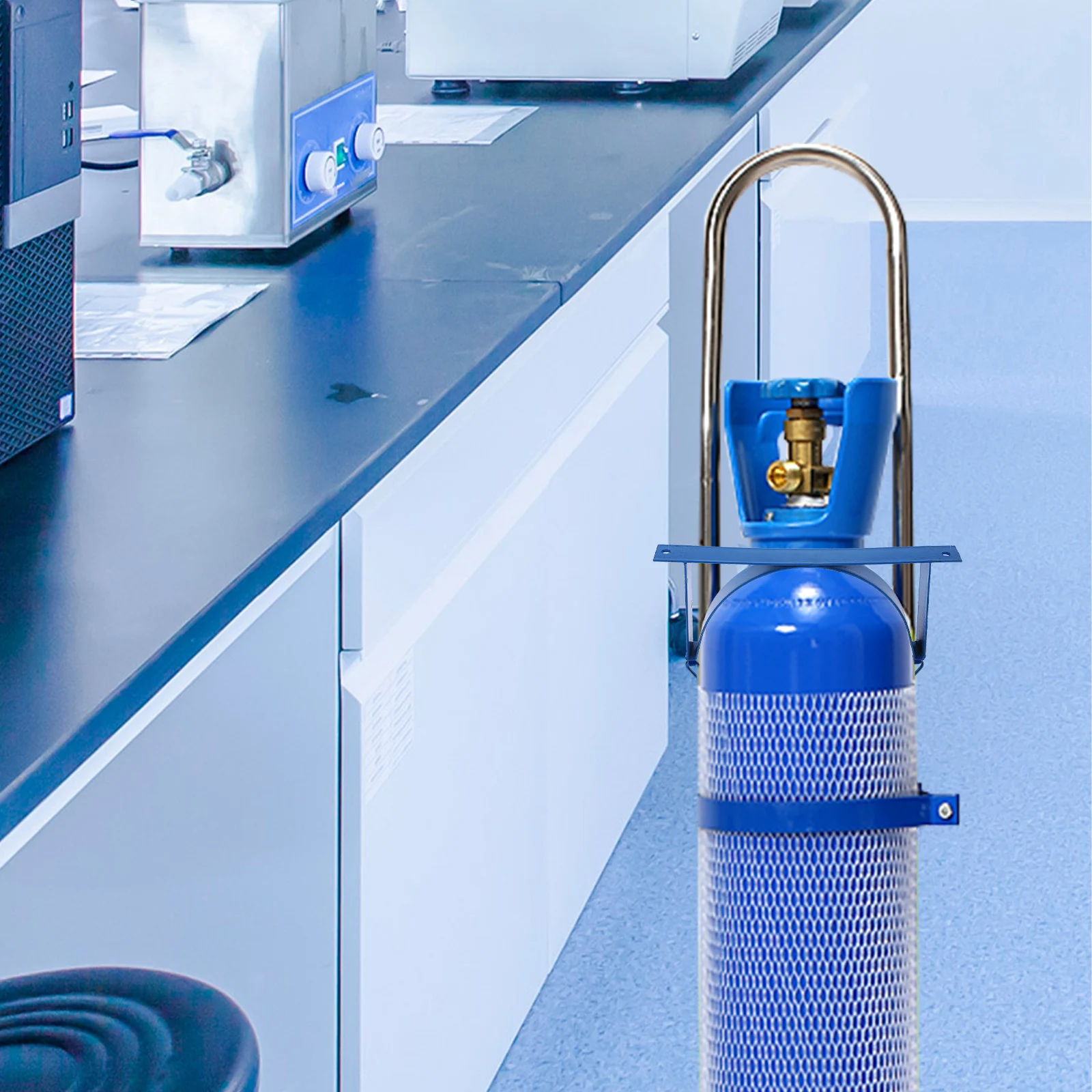 Gas Cylinder Holder Propane Tank Bracket Wall Mounted Safety Straps Stable Steel Material Anti Deformation Design Suitable 
Gas Cylinder Holder Propane Tank Bracket Wall Mounted Safety Straps Stable Steel Material Anti Deformation Design Suitable