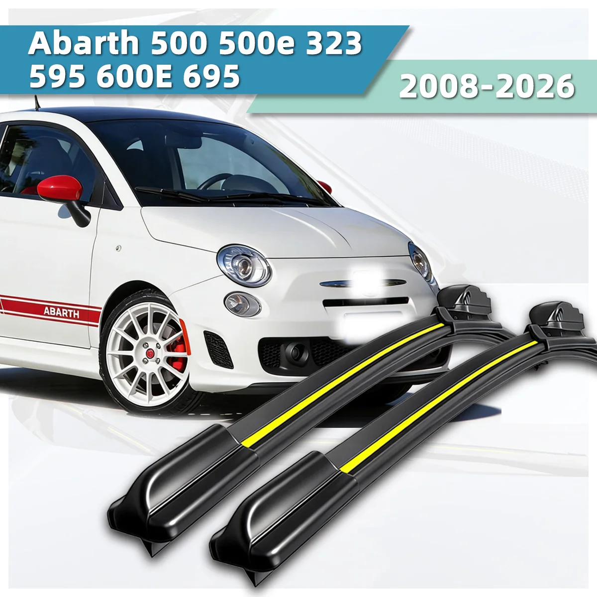 2PCS Car Windshield Wiper Fit For Abarth 500 500e 323 595 600E 695 (2008-2026) Car Windshield Boneless Silent Front Wiper Blade
2PCS Car Windshield Wiper Fit For Abarth 500 500e 323 595 600E 695 (2008-2026) Car Windshield Boneless Silent Front Wiper Blade