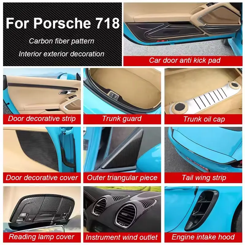 For Porsche 718 Cayman Boxster Reading Lamp Dashboard Air Outlet Decorative Cover Car Interior Exterior Decoration
For Porsche 718 Cayman Boxster Reading Lamp Dashboard Air Outlet Decorative Cover Car Interior Exterior Decoration