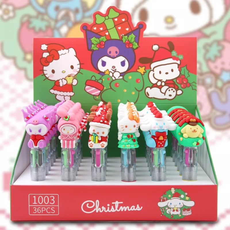36pcs New Christmas Sanrio 4 Colours Ballpoint Pen Student Learning Stationery Kids Gift Christmas Gift
36pcs New Christmas Sanrio 4 Colours Ballpoint Pen Student Learning Stationery Kids Gift Christmas Gift