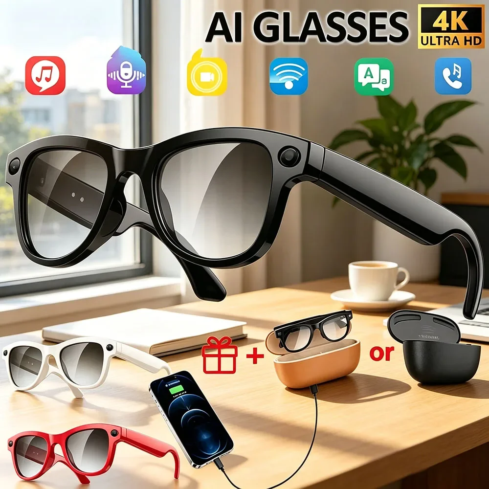 Upgraded Color Changing Smart Sunglasses Men 800W Camera AI Smart Glasses Video Recording Smart Translation
Upgraded Color Changing Smart Sunglasses Men 800W Camera AI Smart Glasses Video Recording Smart Translation
