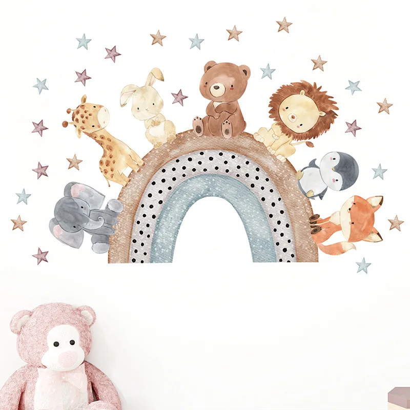 Cartoon Cute Africa Animals Wall Stickers Elephant Giraffe Bear Fox Home Decoration
Cartoon Cute Africa Animals Wall Stickers Elephant Giraffe Bear Fox Home Decoration