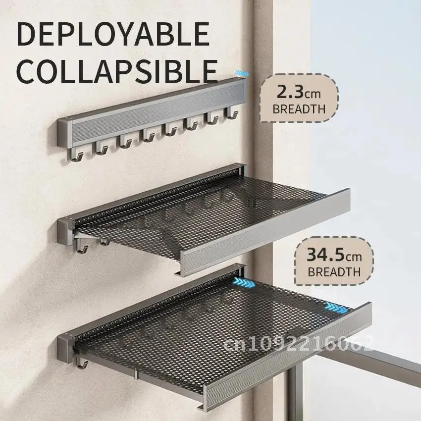Bathroom Hanger Storage Shelf Wall Mounted Aluminum Alloy Folding Retractable Holder Clothing Drying Rack Socks Clothes Drying
Bathroom Hanger Storage Shelf Wall Mounted Aluminum Alloy Folding Retractable Holder Clothing Drying Rack Socks Clothes Drying
