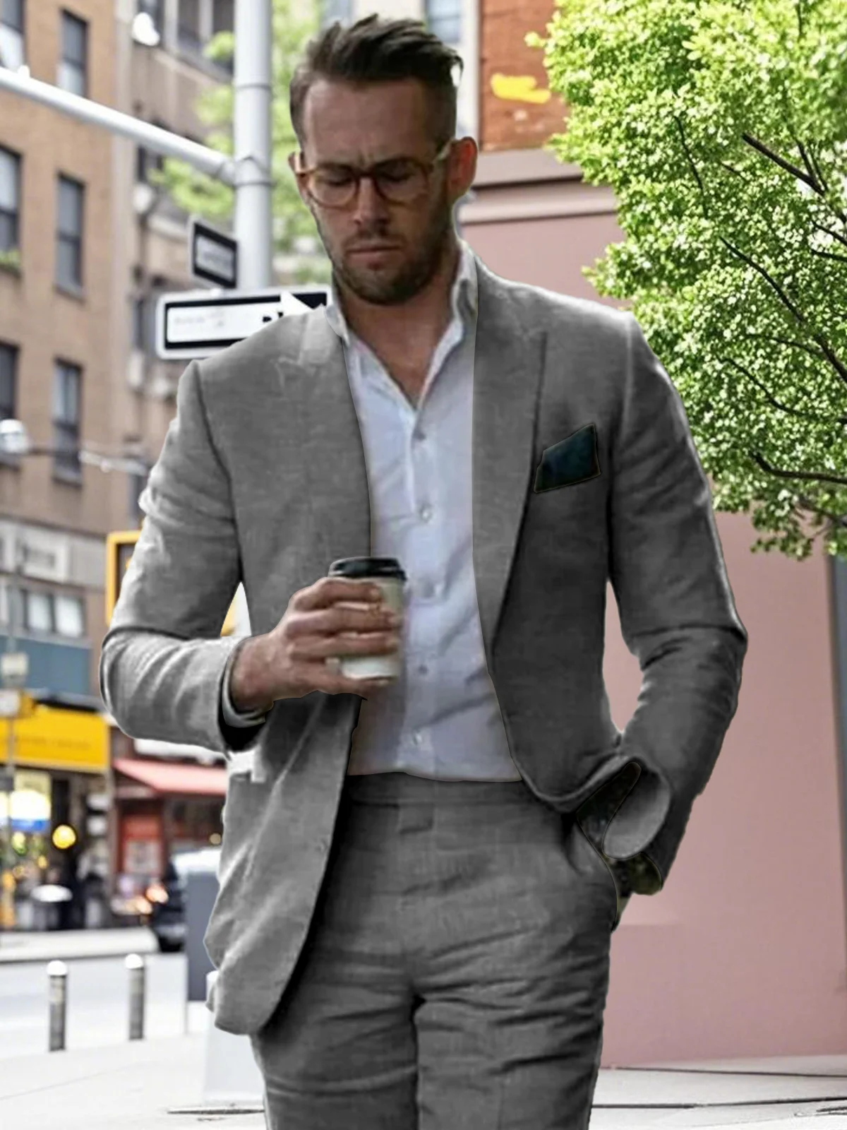 Casual Summer Linen Suit for Men Peaked Lapel Slim Fit Light Thin Blazers with Pants High Quality Costumes Hommes Traje Hombre
Casual Summer Linen Suit for Men Peaked Lapel Slim Fit Light Thin Blazers with Pants High Quality Costumes Hommes Traje Hombre