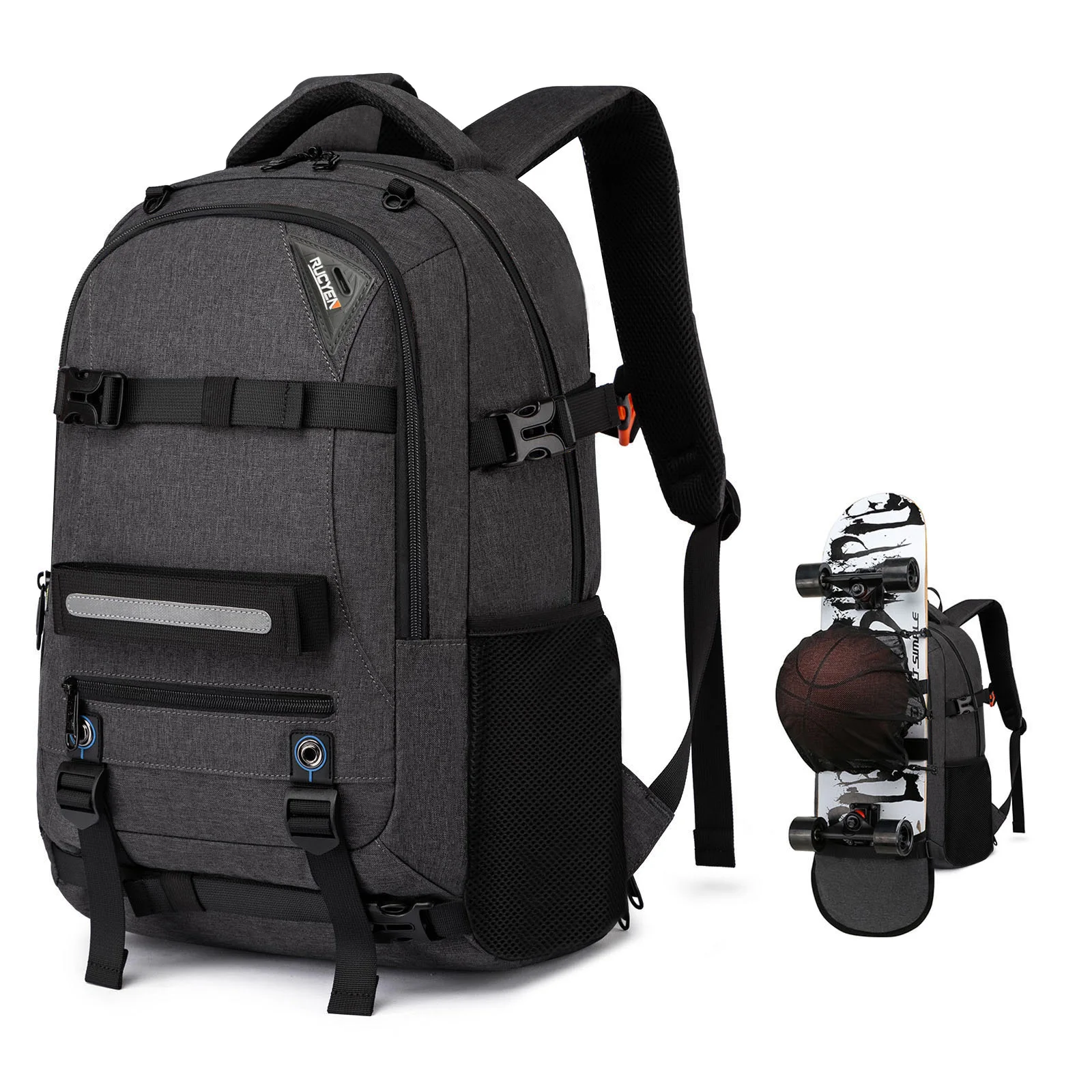 Skateboard Backpack Multifunctional Sports Longboard Bag Basketball Backpack Anti-Theft Pockets for 15.6 Inch Laptop Backpack
Skateboard Backpack Multifunctional Sports Longboard Bag Basketball Backpack Anti-Theft Pockets for 15.6 Inch Laptop Backpack