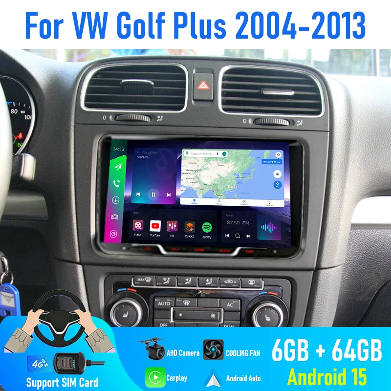 9'' For VW Golf Plus 2004-2013 Car Radio 4G SIM Carplay Android 15 Auto GPS 2DIN Reversing Image Stereo Stereo Navi Google Map
9'' For VW Golf Plus 2004-2013 Car Radio 4G SIM Carplay Android 15 Auto GPS 2DIN Reversing Image Stereo Stereo Navi Google Map