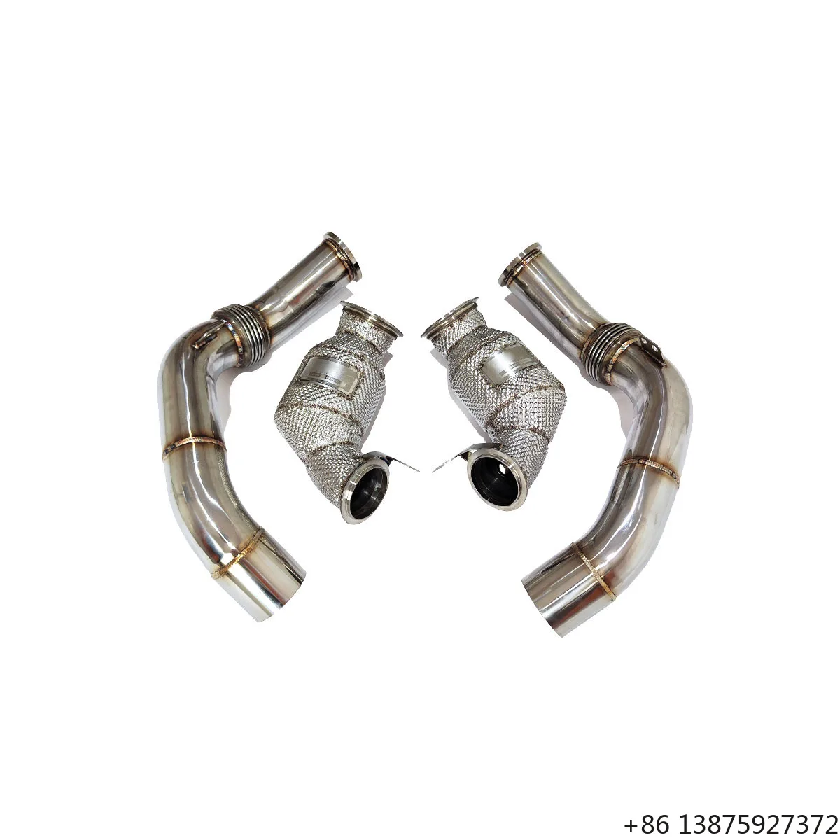 For M5 F90 V8 4.4T T304 Stainless Steel Sports WITH HEAT SHIELD Metal Catalytic Downpipe Glossy Front Pipe Ecnal Product
For M5 F90 V8 4.4T T304 Stainless Steel Sports WITH HEAT SHIELD Metal Catalytic Downpipe Glossy Front Pipe Ecnal Product
