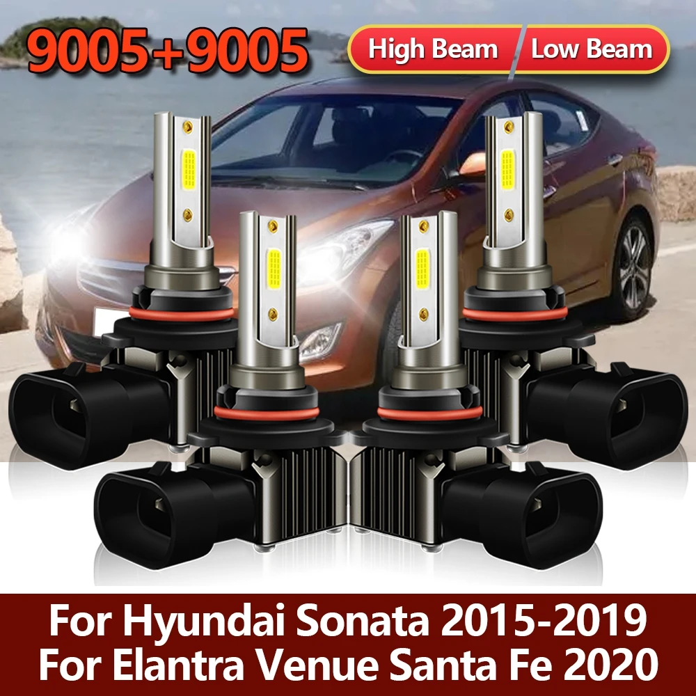 4x LED Headlight Bulbs High Low Combo Light Kit 9005 MINI Car Lamps For Hyundai Sonata 2015-2019 For Elantra Venue Santa Fe 2020
4x LED Headlight Bulbs High Low Combo Light Kit 9005 MINI Car Lamps For Hyundai Sonata 2015-2019 For Elantra Venue Santa Fe 2020