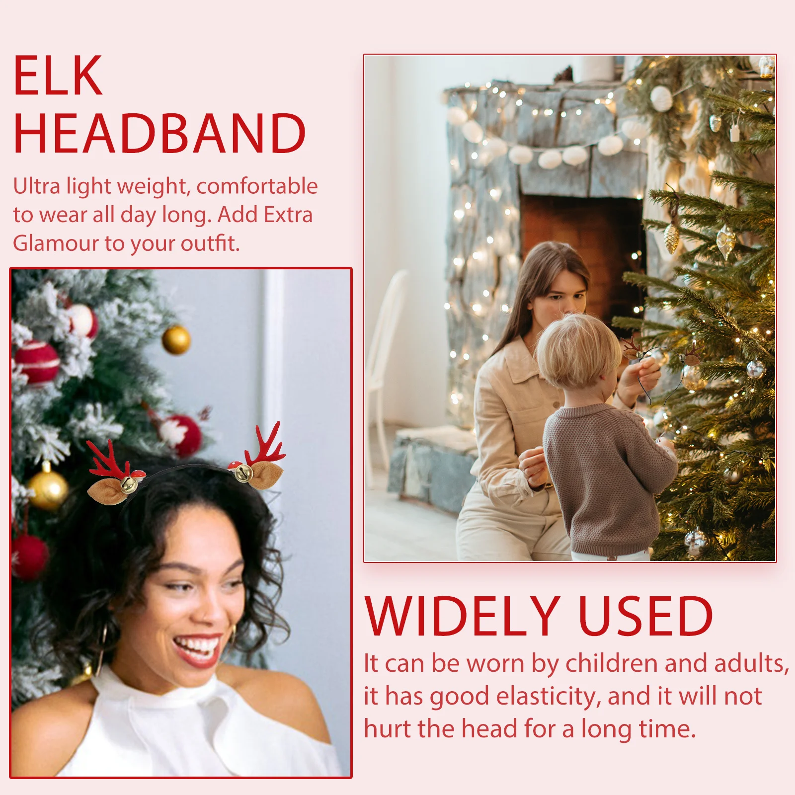 4Pcs Christmas Antler Hair Hoop Premium Material Non-Slip Kids Headband Party Hair Decor Xmas Headdress Costume Prop Gift
4Pcs Christmas Antler Hair Hoop Premium Material Non-Slip Kids Headband Party Hair Decor Xmas Headdress Costume Prop Gift