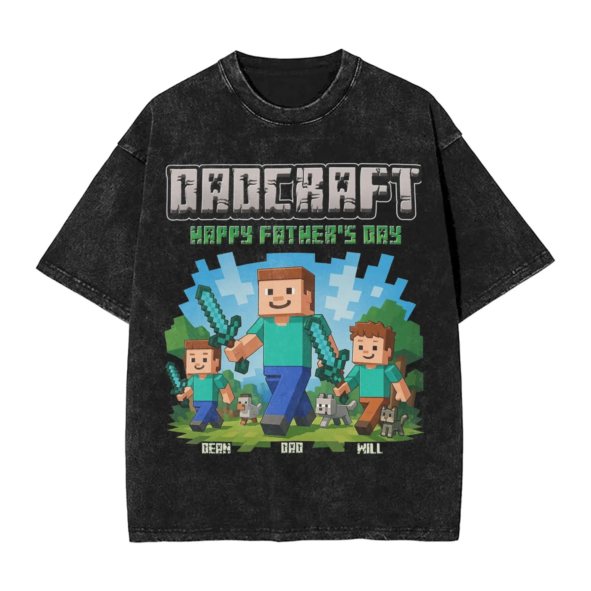 DadCraft - Happy Father's Day T Shirt Vintage Washed Style For Men Women Cotton Tee Shirts Clothes
DadCraft - Happy Father's Day T Shirt Vintage Washed Style For Men Women Cotton Tee Shirts Clothes