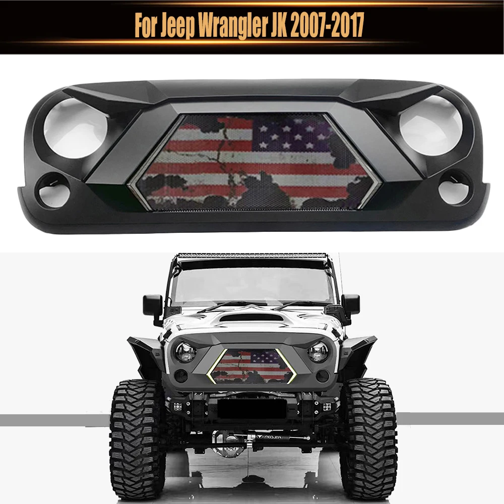 For Jeep Wrangler JK 2007-2017 With DRL Light Car Accessories Front Racing Grills ABS Grill Mesh Raptor Grille Mask Trims Cover
For Jeep Wrangler JK 2007-2017 With DRL Light Car Accessories Front Racing Grills ABS Grill Mesh Raptor Grille Mask Trims Cover