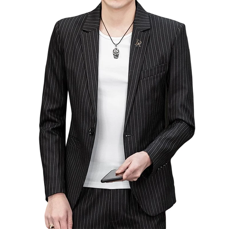 Boutique (Blazer + Trousers) Men's British Style High-end Simple Elegant Fashion Business Casual Gentleman Slim Two-piece Suit
Boutique (Blazer + Trousers) Men's British Style High-end Simple Elegant Fashion Business Casual Gentleman Slim Two-piece Suit