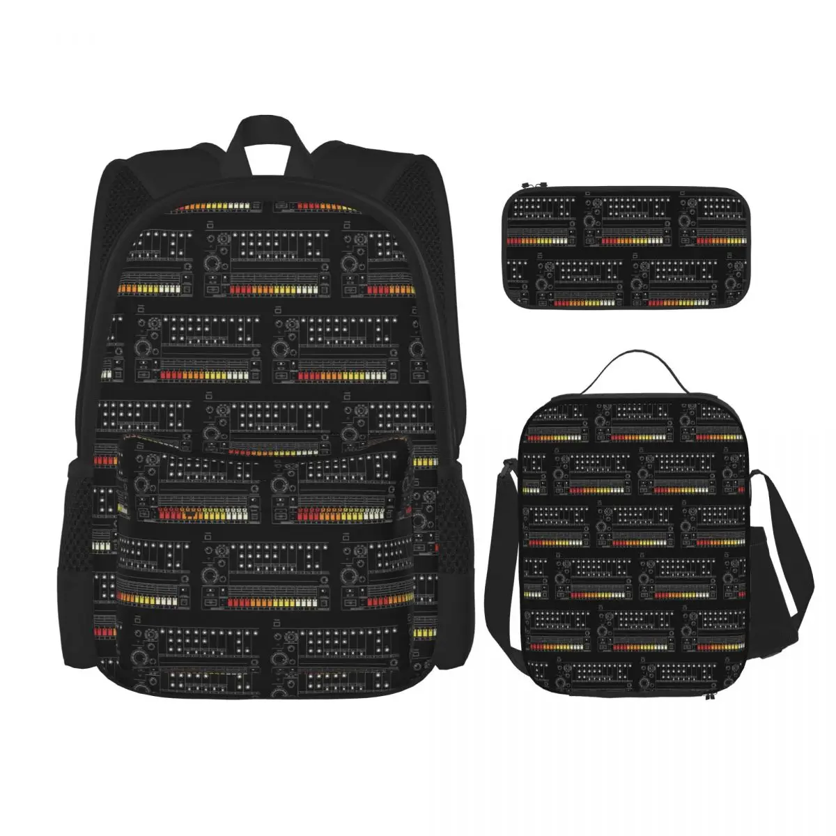 808 Vintage Drum Machine For Electronic Musician Backpacks Bookbag School Bags Rucksack Lunch Bag Pen Bag Three-Piece Set
808 Vintage Drum Machine For Electronic Musician Backpacks Bookbag School Bags Rucksack Lunch Bag Pen Bag Three-Piece Set