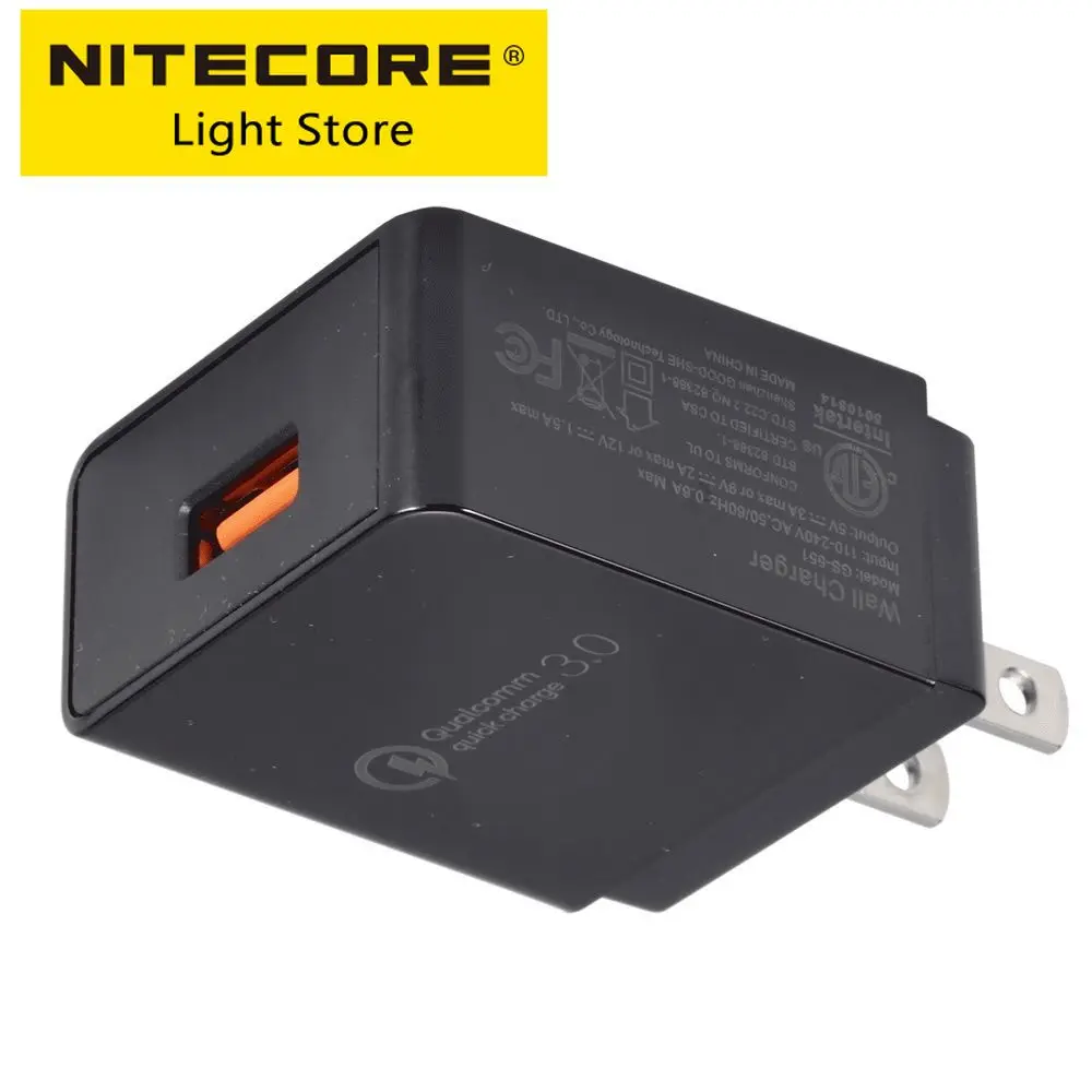 100% Original NITECORE USB QC3.0 Quick Charge Plug Charging Adapter Wall Charger Accessories for Flashlight
100% Original NITECORE USB QC3.0 Quick Charge Plug Charging Adapter Wall Charger Accessories for Flashlight