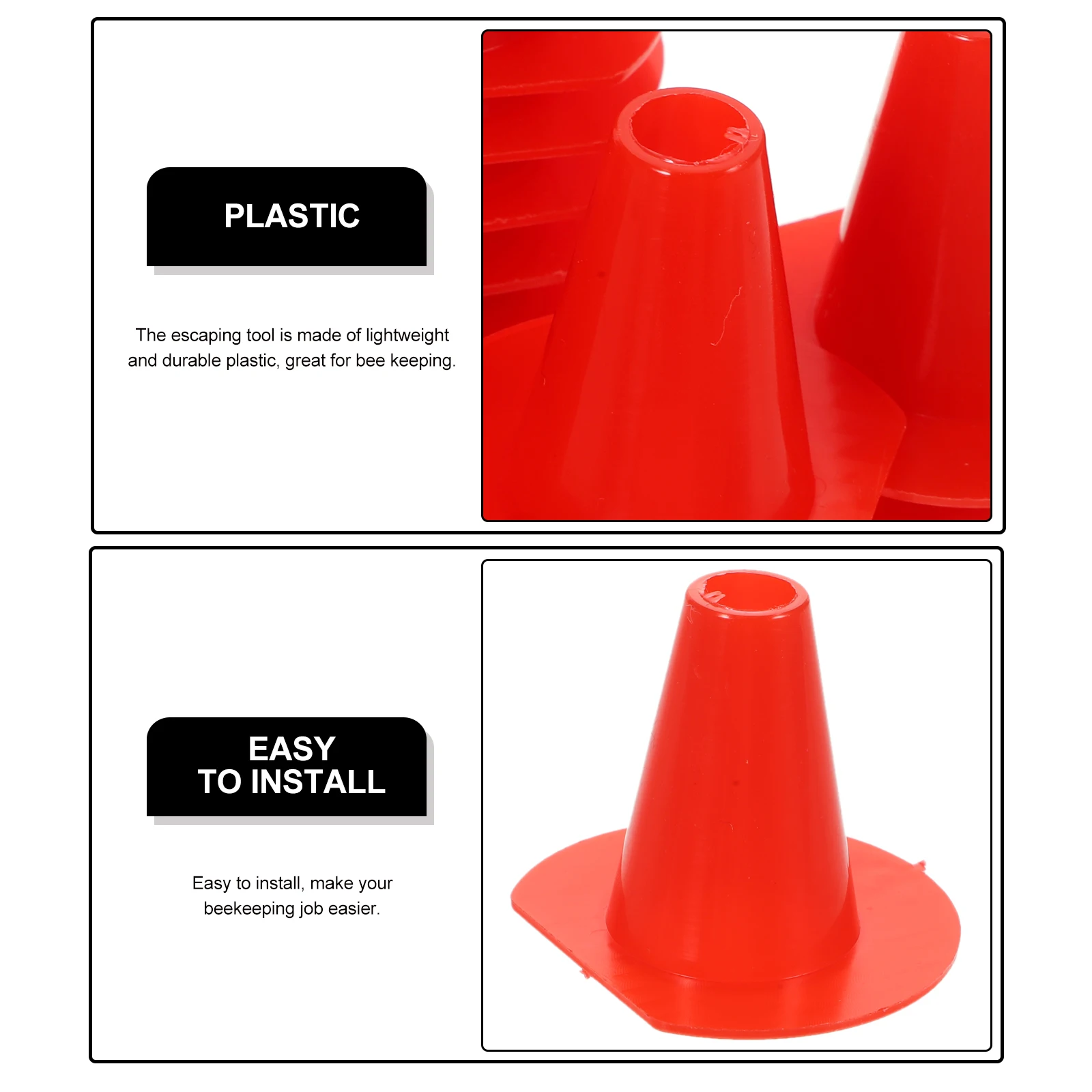 50pcs Bee Escape Board Lightweight Plastic Beekeeping Tool For Hive Inner Cover Clear Bees From Entrance
50pcs Bee Escape Board Lightweight Plastic Beekeeping Tool For Hive Inner Cover Clear Bees From Entrance