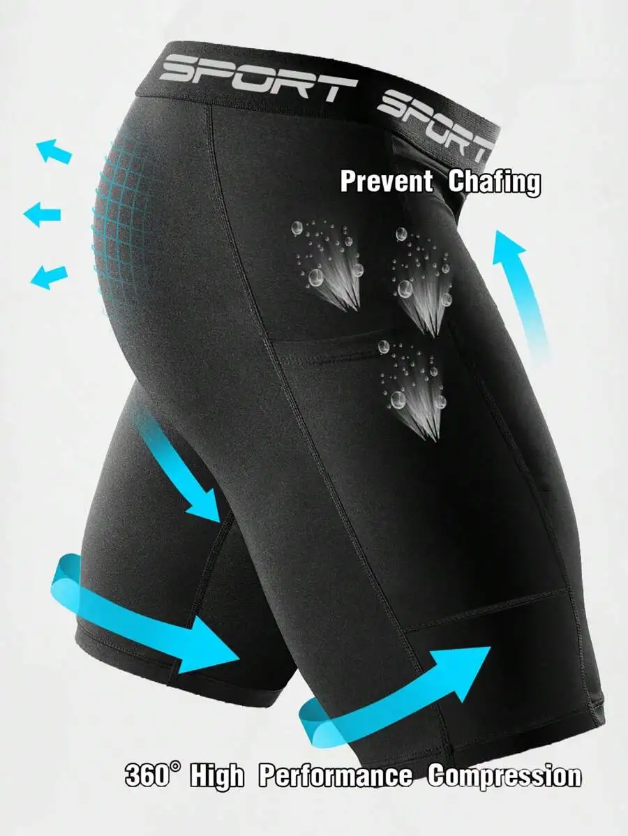 3-Pack Mens Performance Compression Shorts With Side Pockets, Quick-Dry Breathable Polyester For Running And Training
3-Pack Mens Performance Compression Shorts With Side Pockets, Quick-Dry Breathable Polyester For Running And Training