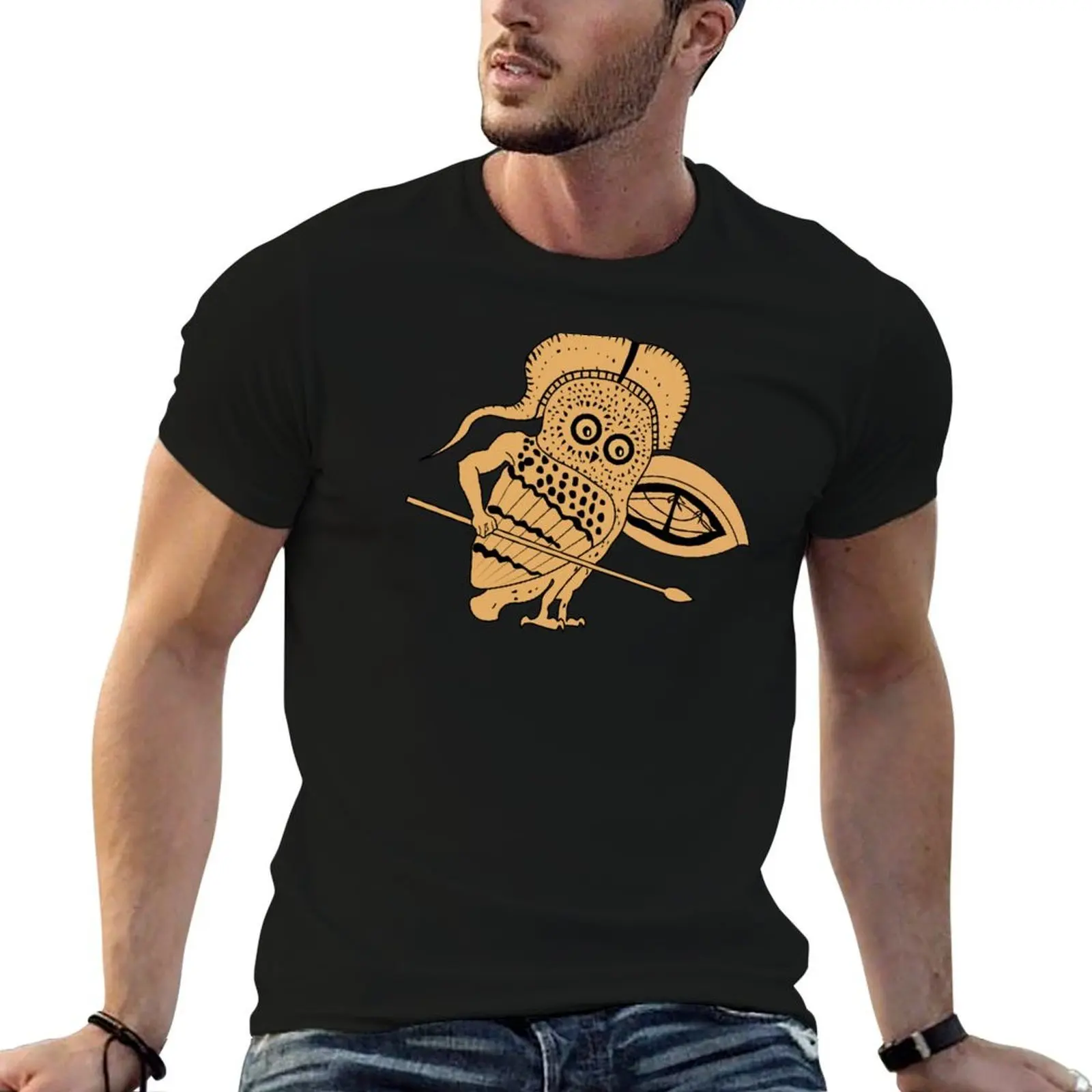 Little Owl as a Hoplite warrior T-Shirt man t shirts cotton mens graphic t shirts t shirts cotton 100% T-shirt
Little Owl as a Hoplite warrior T-Shirt man t shirts cotton mens graphic t shirts t shirts cotton 100% T-shirt