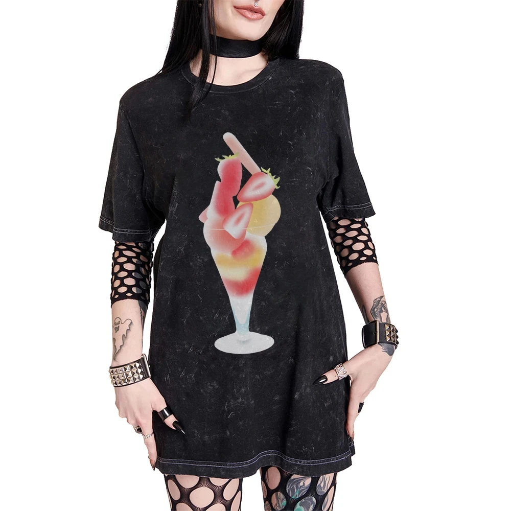 Y2K Clothes Strawberry Smoothie T-shirt 100% Cotton High Quality Oversize Washed Strawberry Drink Print Sweet Y2K Vibe Clothing
Y2K Clothes Strawberry Smoothie T-shirt 100% Cotton High Quality Oversize Washed Strawberry Drink Print Sweet Y2K Vibe Clothing