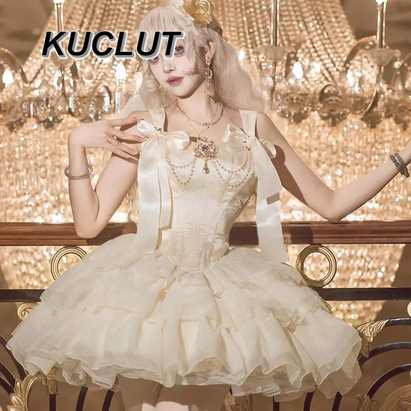 French Style Fashion Birthday Suit Sweet and Cute Women's Two Piece Sets Polka Dot Jacquard Waist Slimming Corset Puff Skirt Set
French Style Fashion Birthday Suit Sweet and Cute Women's Two Piece Sets Polka Dot Jacquard Waist Slimming Corset Puff Skirt Set