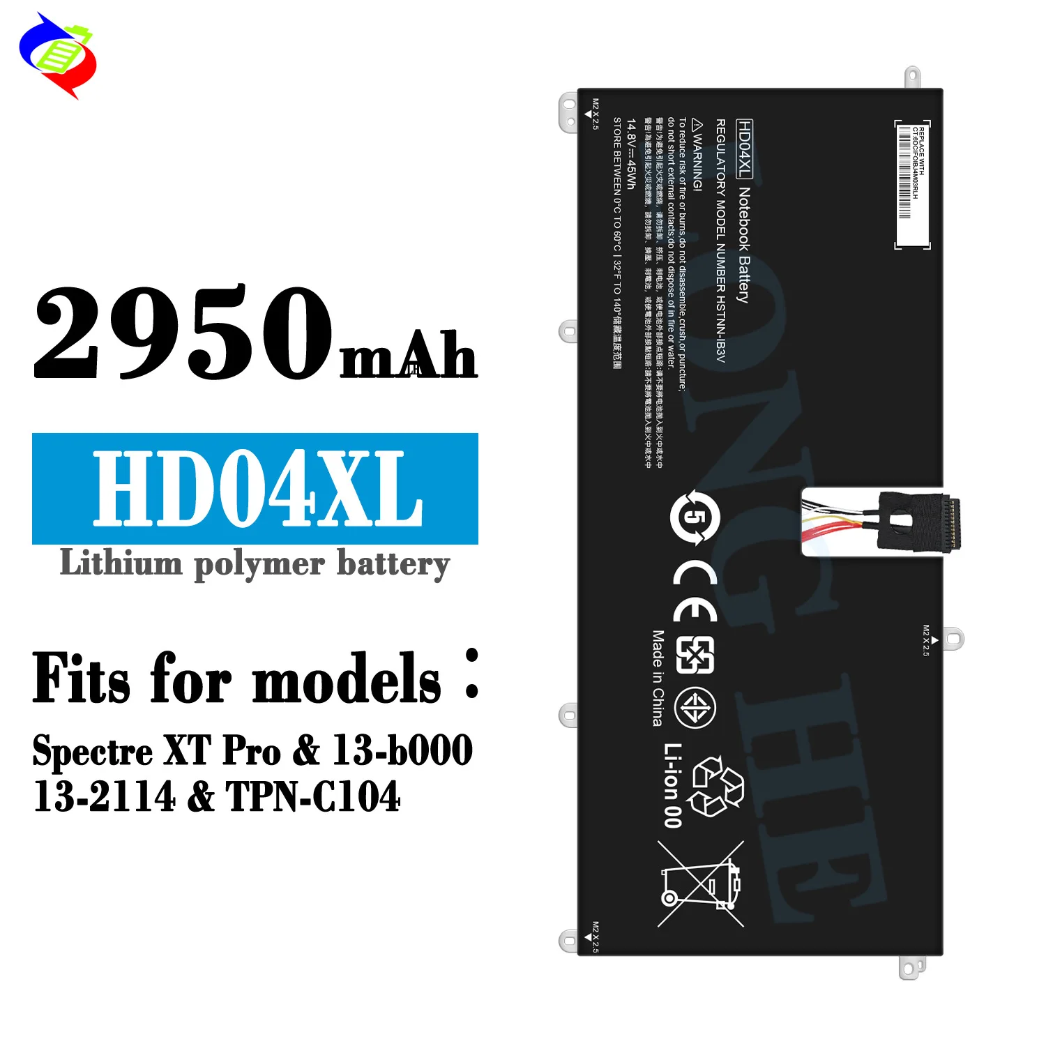 HD04XL Laptop Battery For HP Envy Spectre XT 13-2000 13-2021tu 13-2120tu Pro 13-b000 HSTNN-IB3V
HD04XL Laptop Battery For HP Envy Spectre XT 13-2000 13-2021tu 13-2120tu Pro 13-b000 HSTNN-IB3V